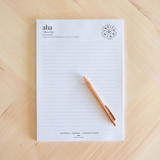 Aha Note Pad + Oh Happy Pen